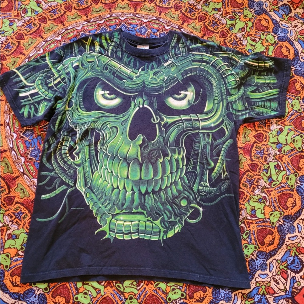 Vintage liquid blue terminator t shirt